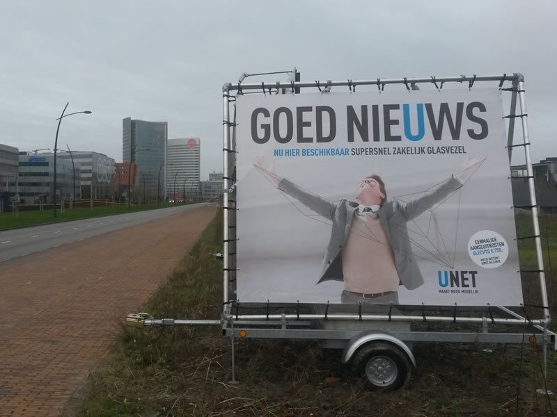 Unet Glasvezel billboard