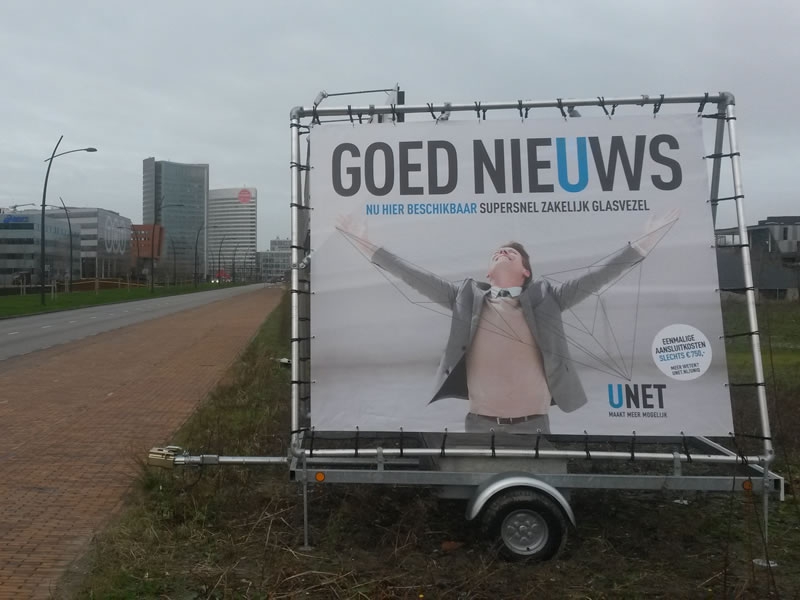 Unet Glasvezel billboard